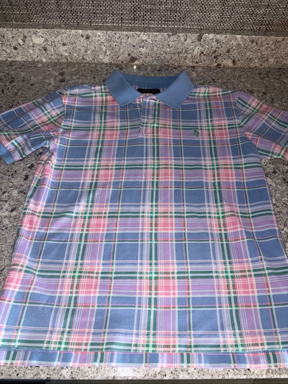 Polo by Ralph Lauren Pastel Plaid Polo - Blue, Pink & Green